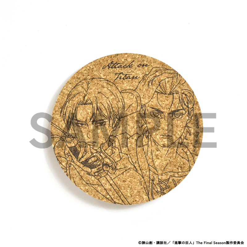 彫刻グラス「進撃の巨人」01/10周年ロゴデザイン