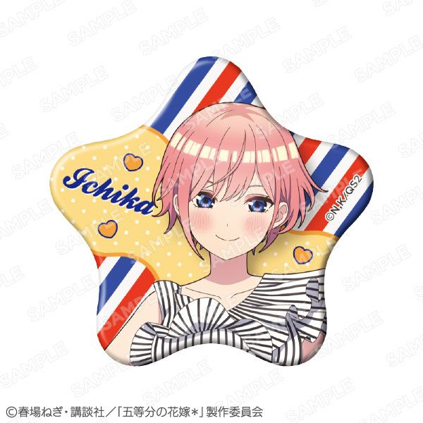 五等分の花嫁* グリッター星型缶バッジ 中野一花｜アニメ