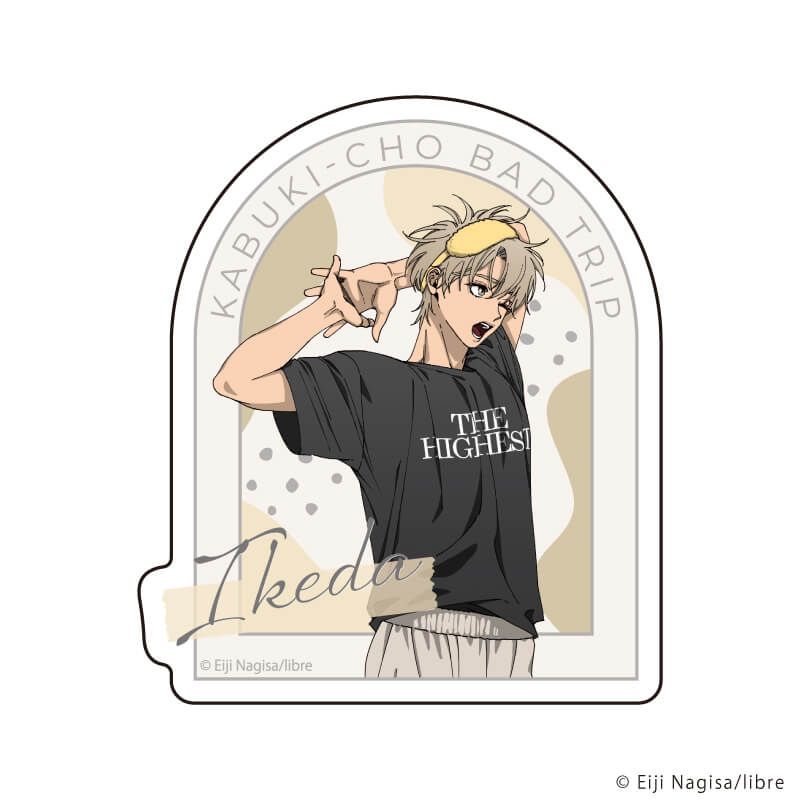 ダイカットスマホステッカー「歌舞伎町バッドトリップ」01/池田(描き下ろしイラスト)