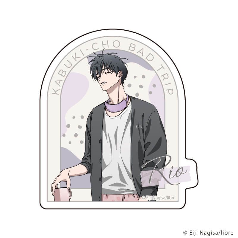 ダイカットスマホステッカー「歌舞伎町バッドトリップ」02/リオ(描き下ろしイラスト)