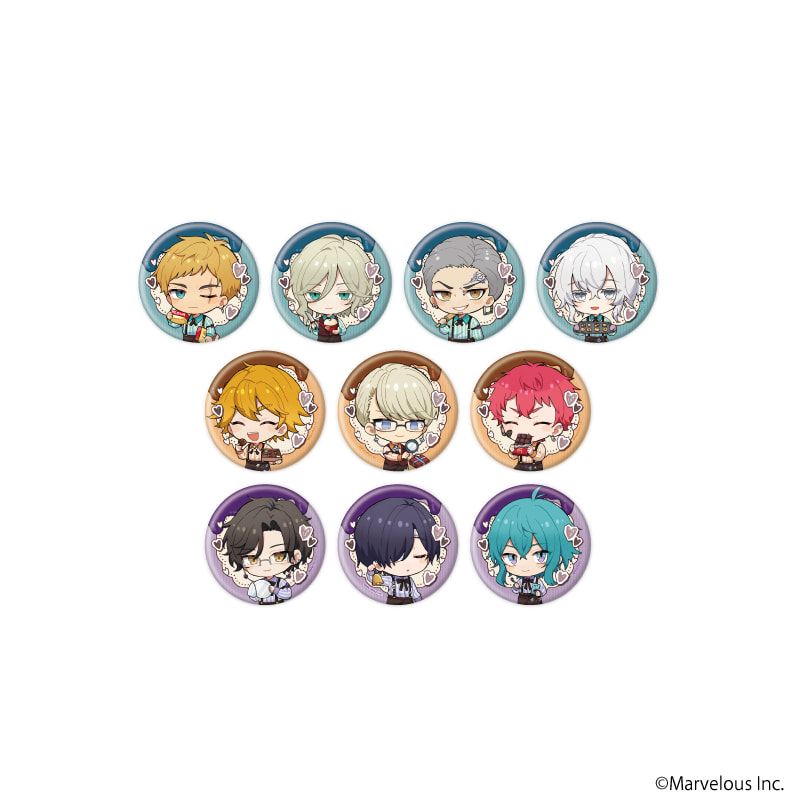 缶バッジ「千銃士:Rhodoknight」54/バレンタインver. ブラインド(10種)(ミニキャライラスト)