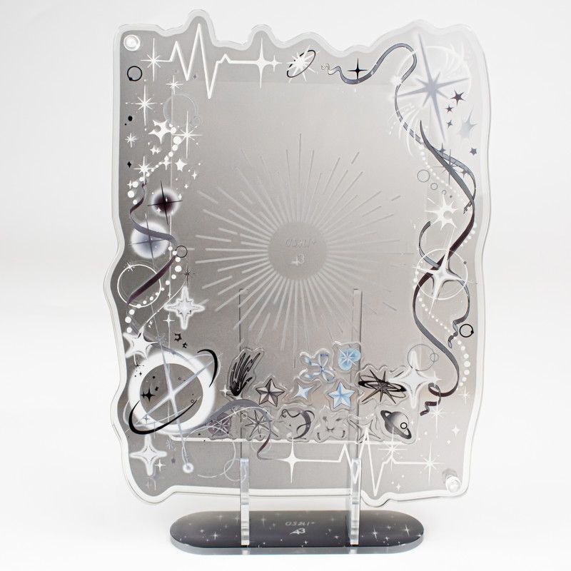 アクリルフレーム02/星柄（グレー）【推し活】