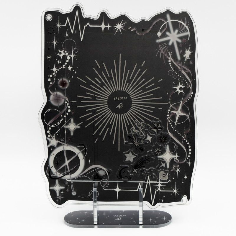 アクリルフレーム03/星柄（ブラック）【推し活】