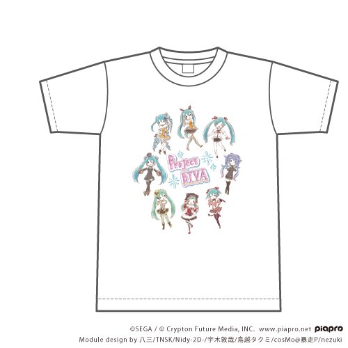 Tシャツ「初音ミク -Project DIVA-」01/集合デザイン(グラフアート)