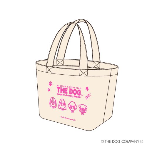 【限定商品】ランチトート「THE DOG」01/ピンク(イラスト)