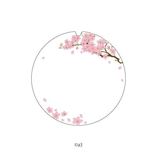 60ｍｍデコキーホルダーカバー14/桜の木
