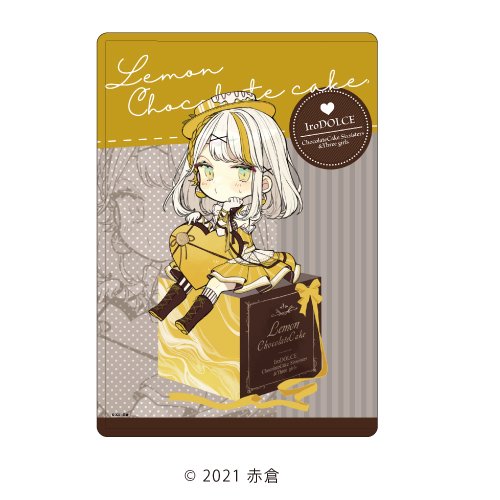 キャラクリアケース「イロドルチェ」03/レモンチョコケーキ バレンタインver.(描き下ろしイラスト)