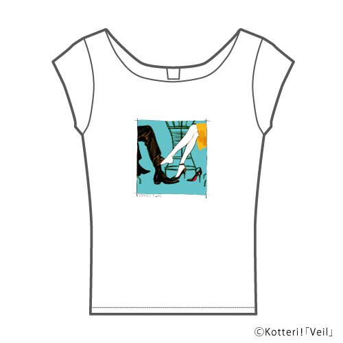 【限定商品】レディースTシャツ「Veil」01/ホワイトデザイン(Mサイズ)(イラスト)