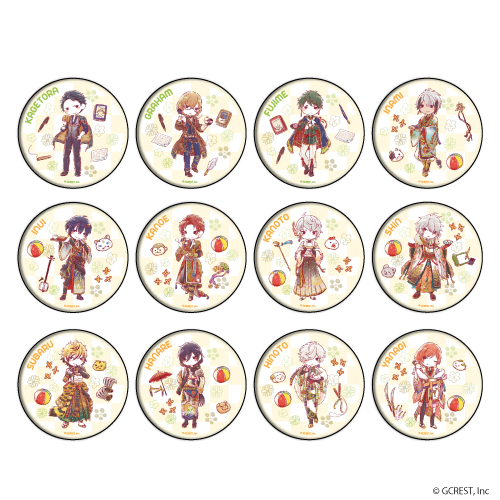 缶バッジ「夢王国と眠れる100人の王子様」11/和菓子ver.コンプリートBOX(全12種)(グラフアートイラスト)
