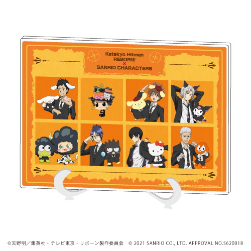 アクリルアートボード(A5サイズ)「家庭教師ヒットマンREBORN!×SANRIO CHARACTERS」01/集合デザイン