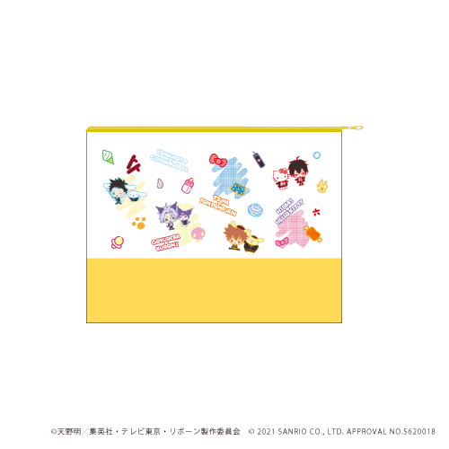 抗菌マスクポーチ「家庭教師ヒットマンREBORN!×SANRIO CHARACTERS」01/ちりばめデザイン