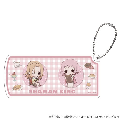 スライド式小物ケース「TVアニメ『SHAMAN KING』」02/カフェver. ピンク(レトロアートイラスト)
