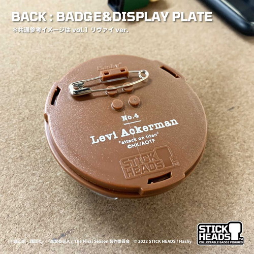 バッジフィギュア「STICK HEADS 進撃の巨人 / リヴァイ・アッカーマン」