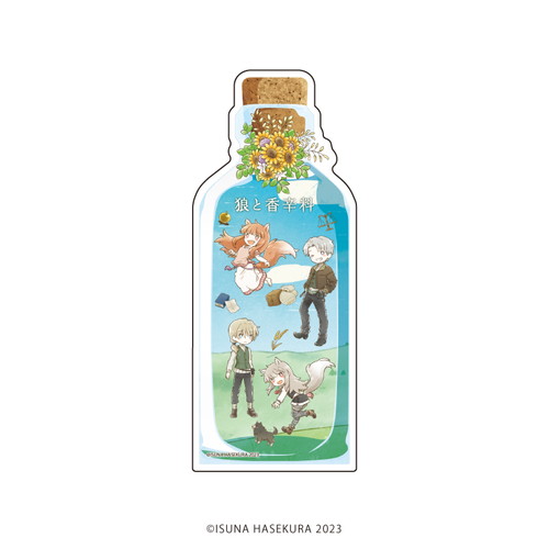 コレクションボトル「狼と香辛料」01/散りばめデザイン(グラフアートイラスト)