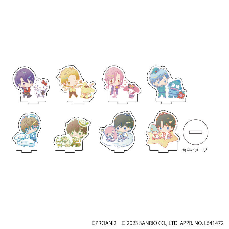 アクリルぷちスタンド「TSUKIPRO THE ANIMATION 2×サンリオキャラクターズ」02/コンプリートBOX(全8種)(ミニキャライラスト)