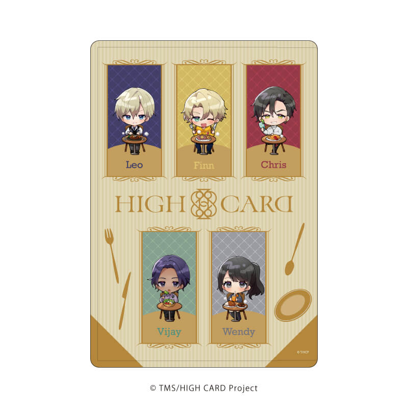 キャラクリアケース「HIGH CARD」03/コマ割りデザイン(ミニキャライラスト)