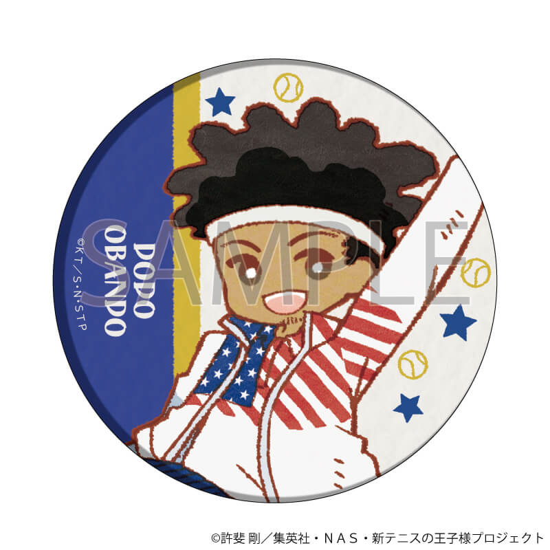 缶バッジ「新テニスの王子様」11/アメリカ代表 コンプリートBOX(全8種)(レトロアートイラスト)