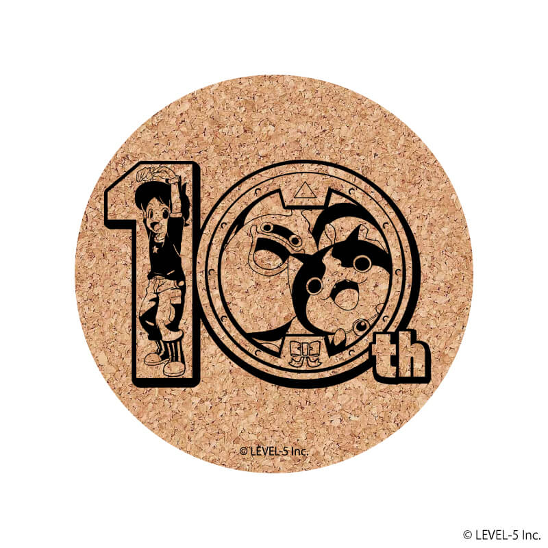 コルクコースター「妖怪ウォッチ」01/10周年記念ロゴデザイン(公式イラスト)