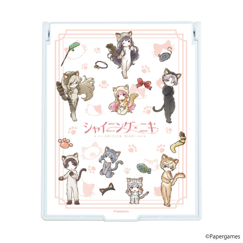デカキャラミラー「シャイニングニキ」02/集合デザイン 猫ver.(グラフアートイラスト)