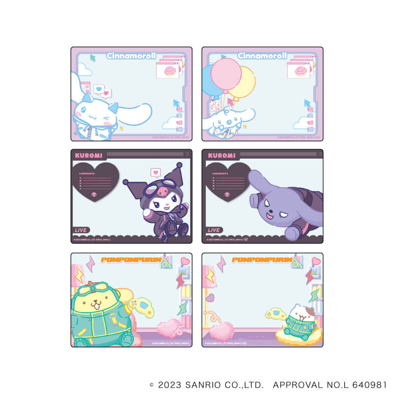 アクリルカード「サンリオキャラクターズ」02/コンプリートBOX(全6種)(描き下ろしイラスト)