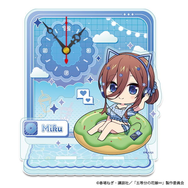 五等分の花嫁∽ ぷちちょこミニアクリル置時計【中野三玖】バカンスver