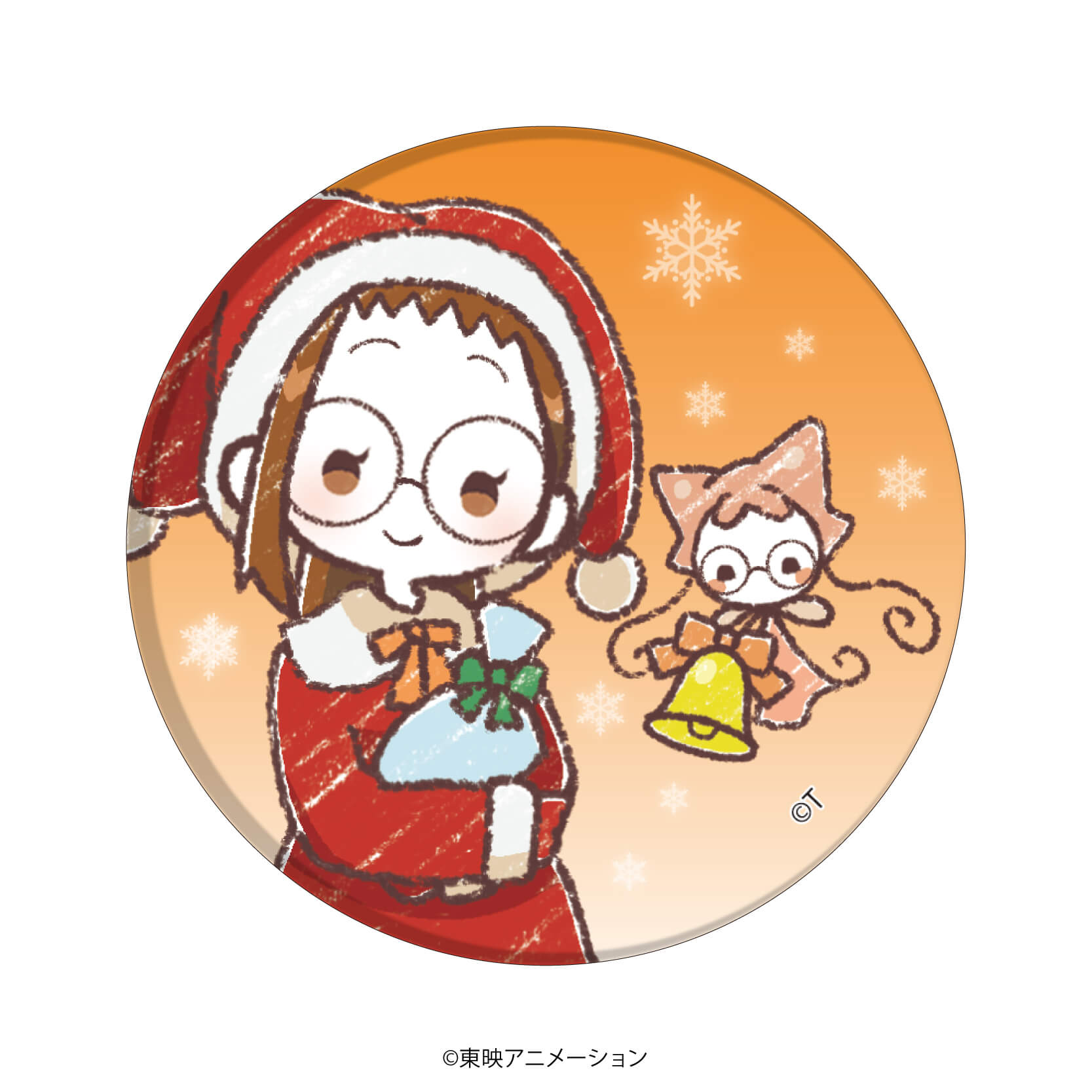 缶バッジ「おジャ魔女どれみドッカ～ン！」11/クリスマスver. ブラインド(7種)(グラフアートイラスト)