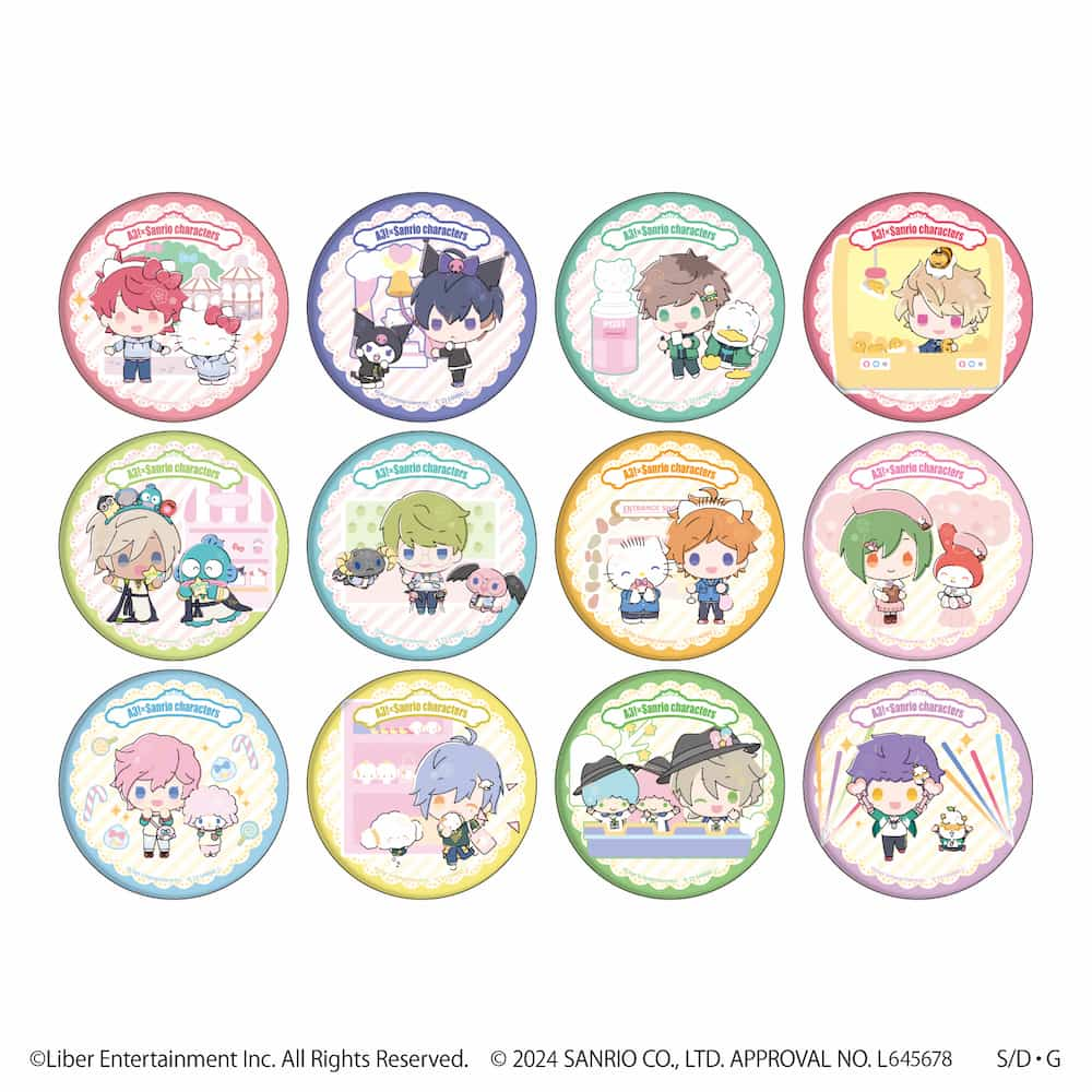 缶バッジ「A3!×Sanrio characters」03/S＆S コンプリートBOX(全12種)