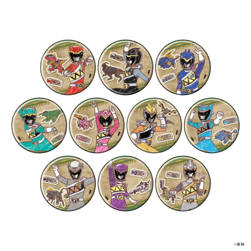 缶バッジ「獣電戦隊キョウリュウジャー」01/コンプリートBOX(全10種)(グラフアートイラスト)