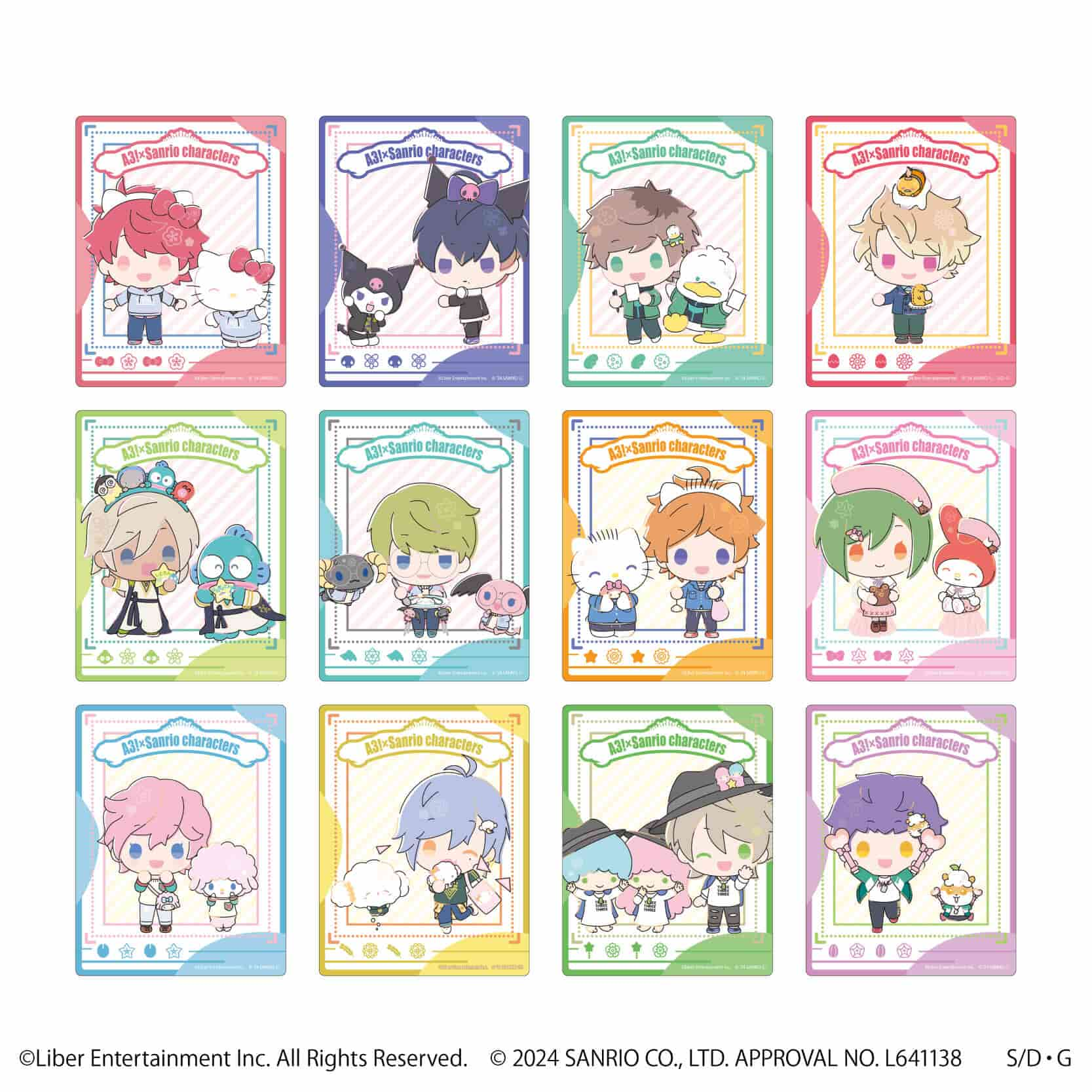 アクリルカード「A3!×Sanrio characters」09/S＆S コンプリートBOX(全12種)(ミニキャライラスト)