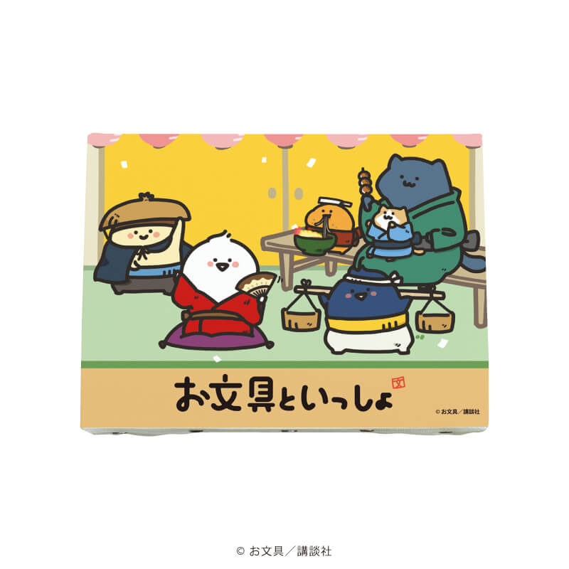 キャンバスボード「お文具といっしょ」13/落語ver.(描き下ろしイラスト)