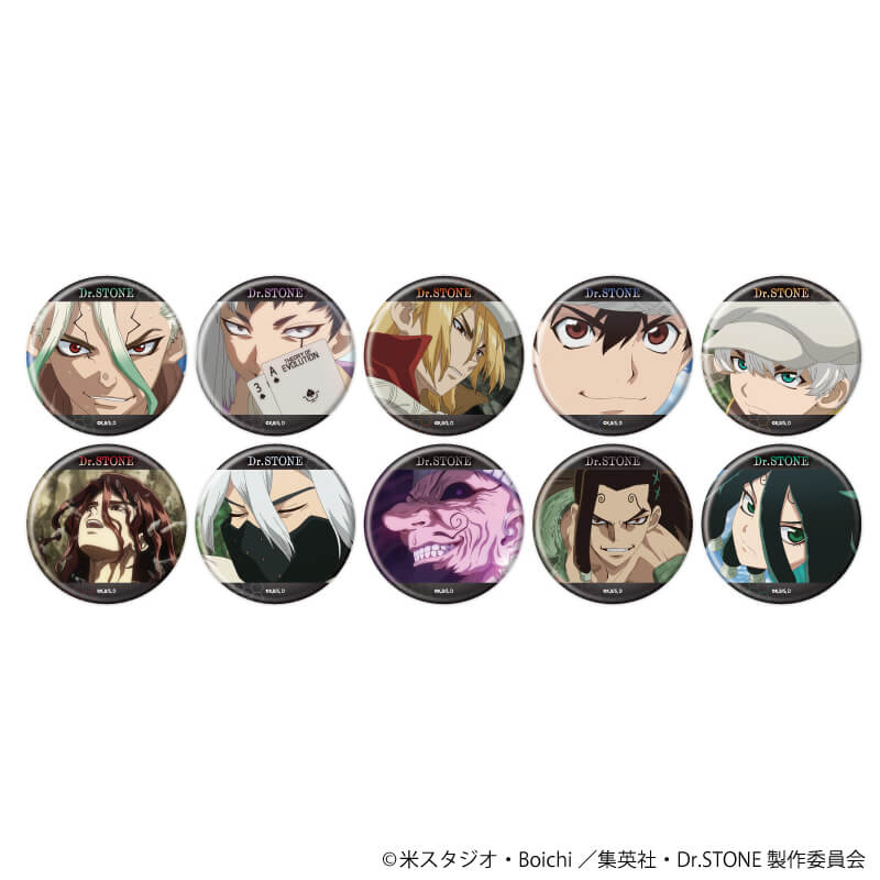 缶バッジ「Dr.STONE」25/コンプリートBOX(全10種)(場面写イラスト)