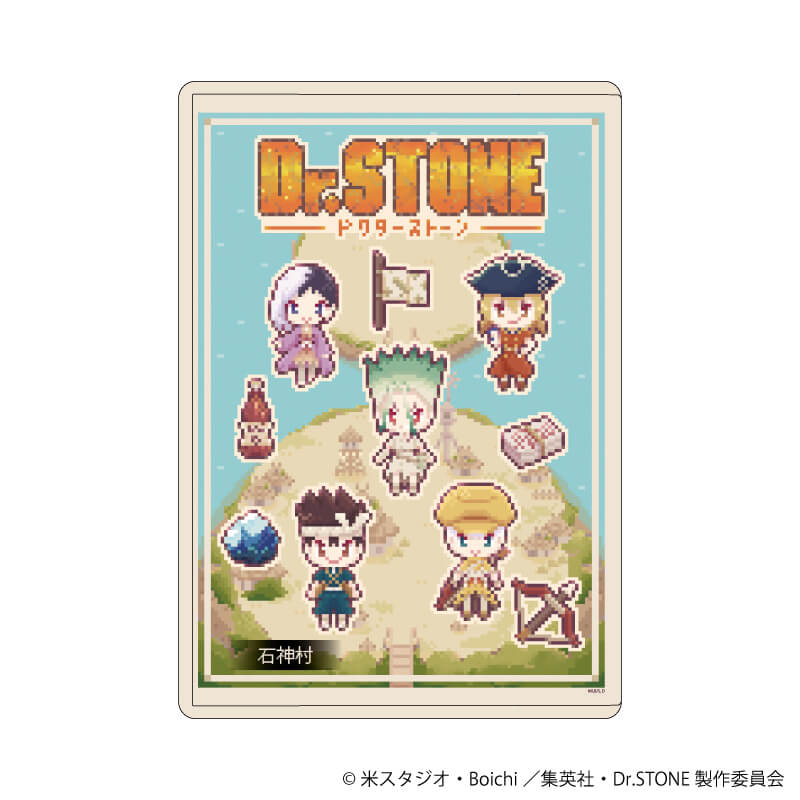 キャラクリアケース「Dr.STONE」21/集合デザイン(ドット絵イラスト)