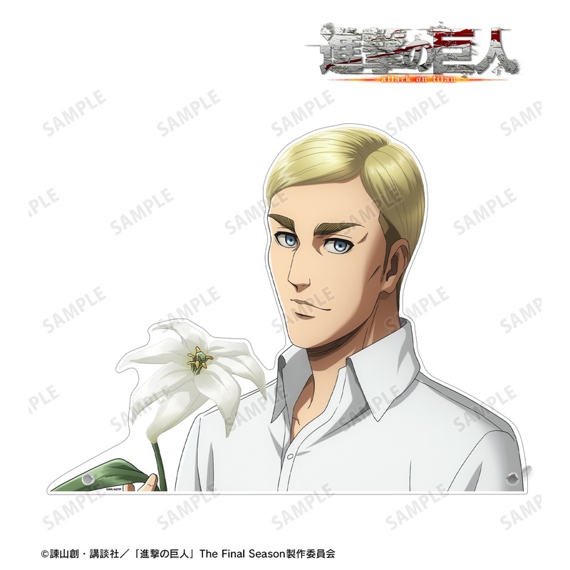 進撃の巨人 描き下ろし エルヴィン Flower Shop Ver. 特大ダイカットアクリルパネル