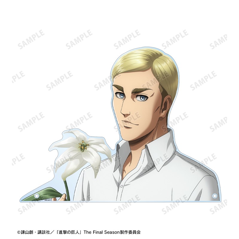 進撃の巨人 描き下ろし エルヴィン Flower Shop Ver. 特大ダイカットアクリルパネル