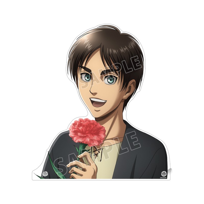 進撃の巨人 描き下ろし エレン Flower Shop Ver. 特大ダイカットアクリルパネル