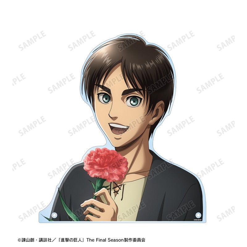 進撃の巨人 描き下ろし エレン Flower Shop Ver. 特大ダイカットアクリルパネル