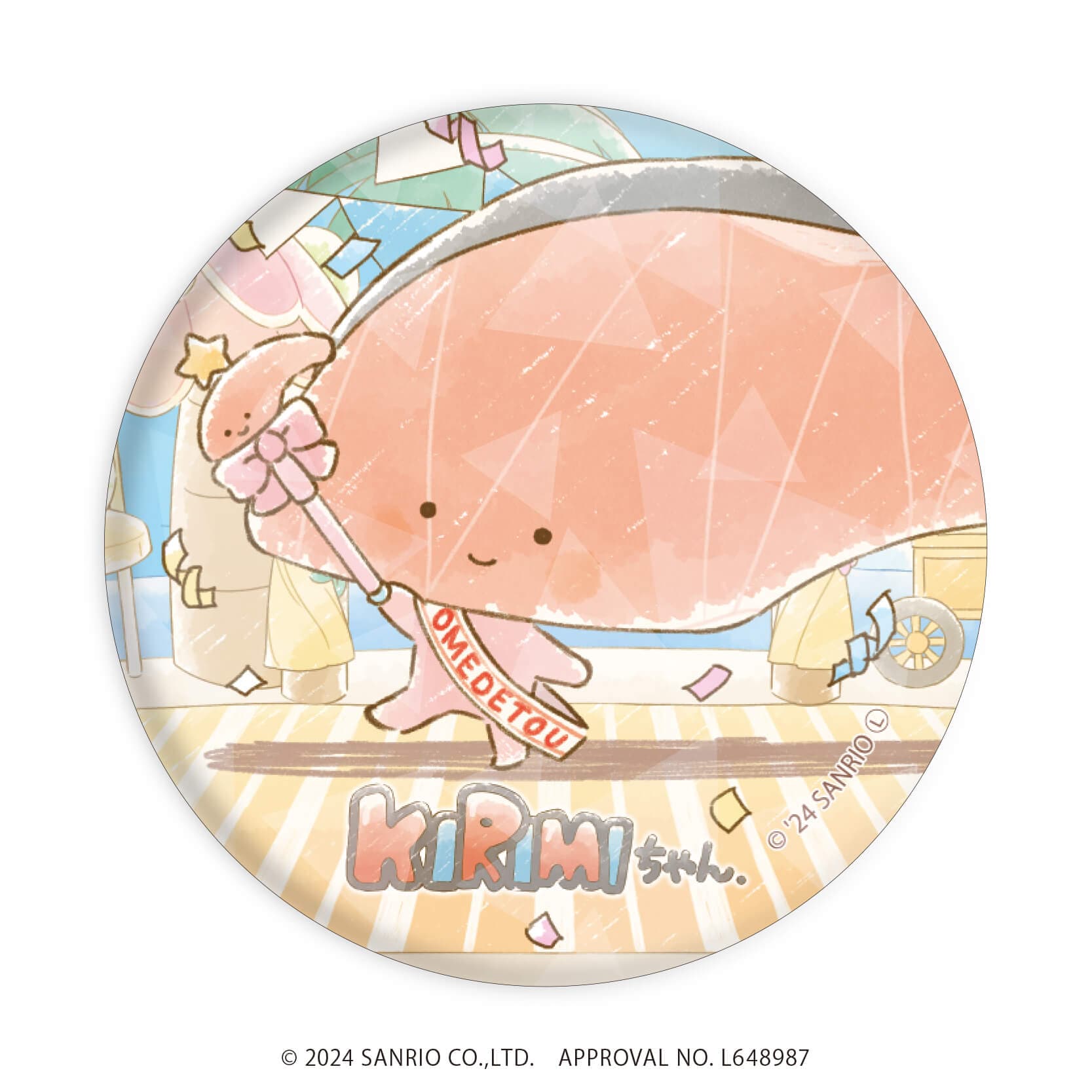 ホログラム缶バッジ(57mm)「KIRIMIちゃん.」01/ブラインド(5種)(グラフアートイラスト)