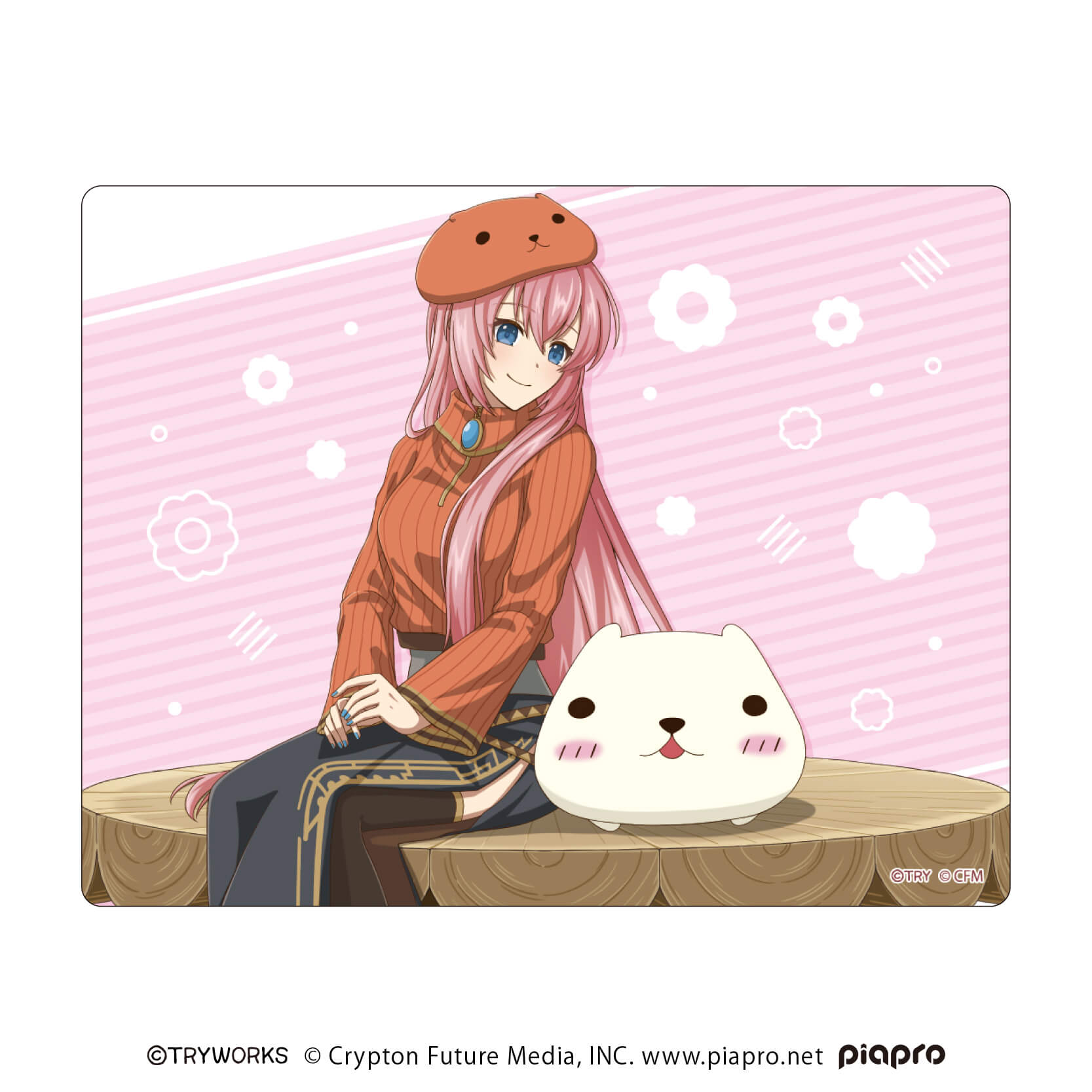 アクリルカード「カピバラさん×ピアプロキャラクターズ」01/ブラインド(6種)(描き起こしイラスト)