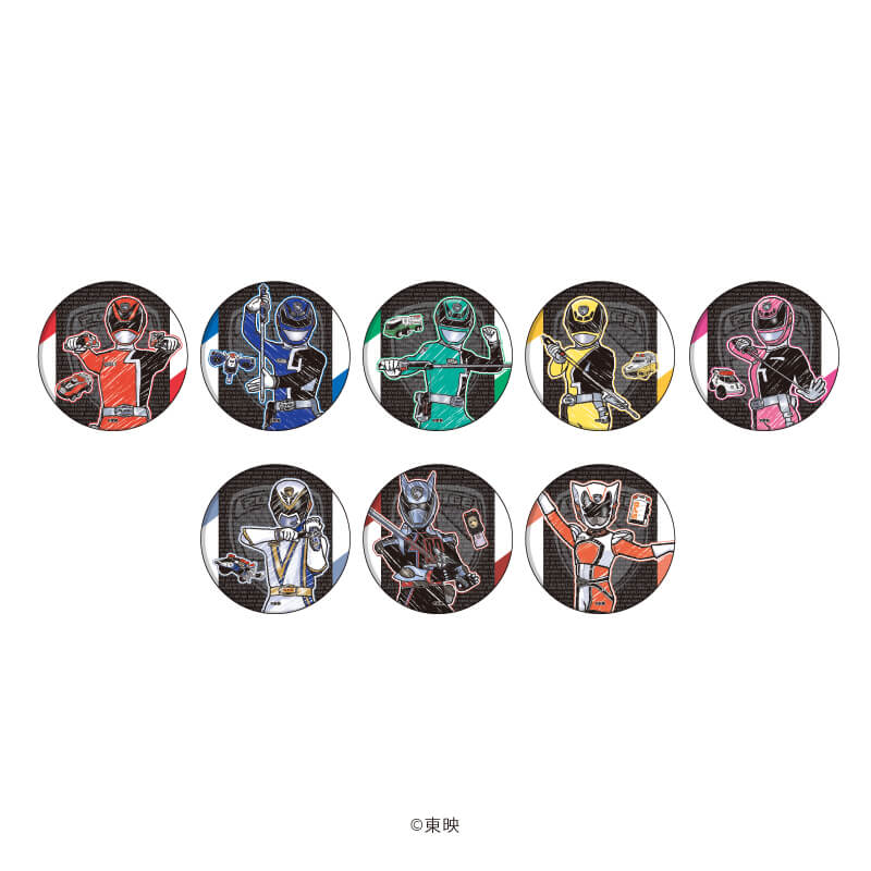 缶バッジ「特捜戦隊デカレンジャー」01/ブラインド(8種)(グラフアートイラスト)