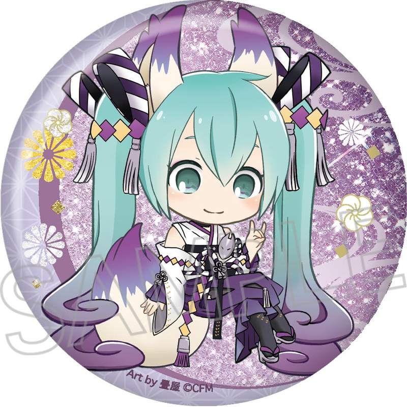 初音ミク 百鬼夜行 キラキラ缶バッジ