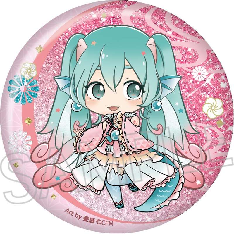 初音ミク 百鬼夜行 キラキラ缶バッジ