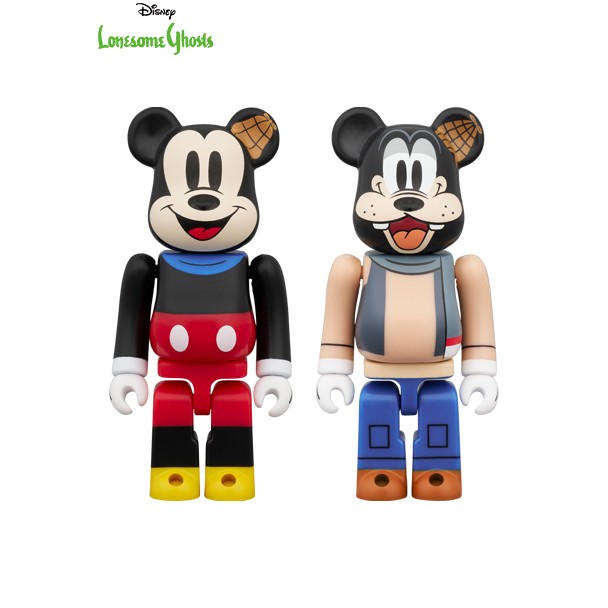 BE@RBRICK MICKEY MOUSE & GOOFY (Lonesome Ghosts Ver.) 2PCS SET