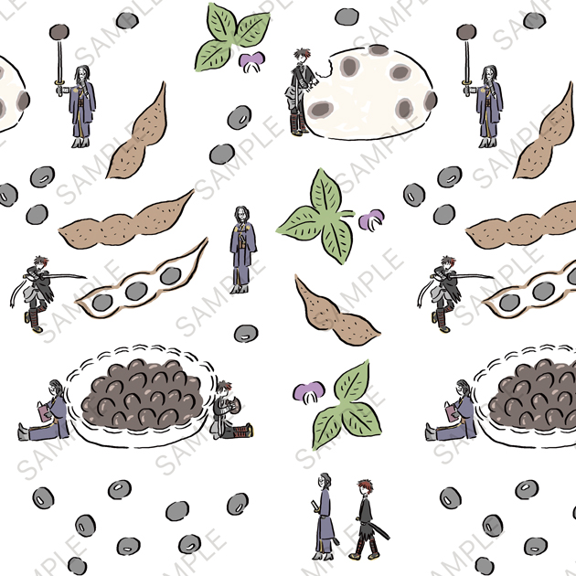 刀剣乱舞ONLINE 鬼頭祈コラボ ボックスポーチ（南海太郎朝尊・肥前忠広と黒豆）