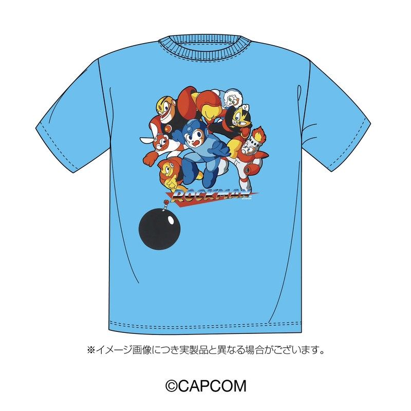 ロックマン ロックマンTシャツ ブルー Lサイズ