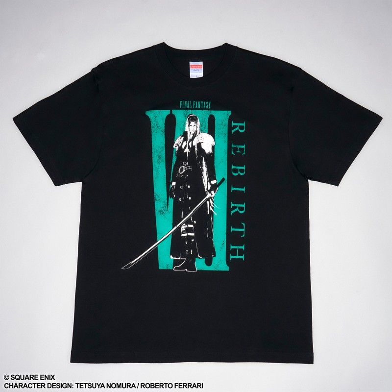 ファイナルファンタジーVII リバース Tシャツ セフィロス(ブラック×グリーン)