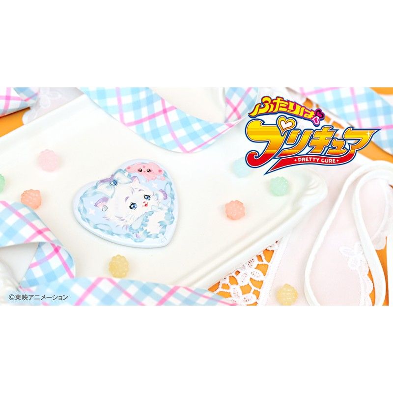 ふたりはプリキュア Ms LUTRAコラボ ハート型缶バッジ キュアホワイト