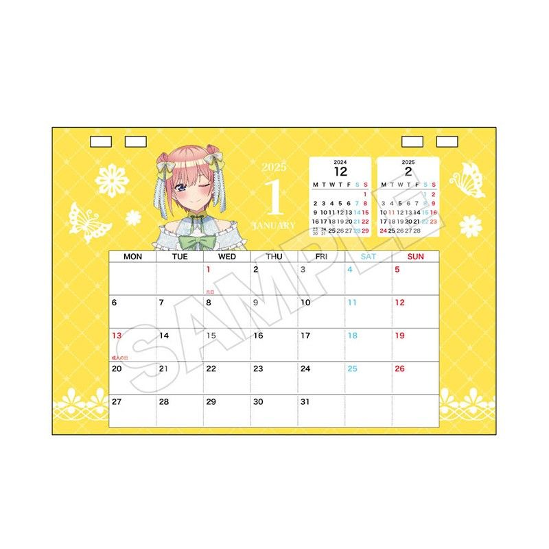 五等分の花嫁∽ デスクカレンダー 2025