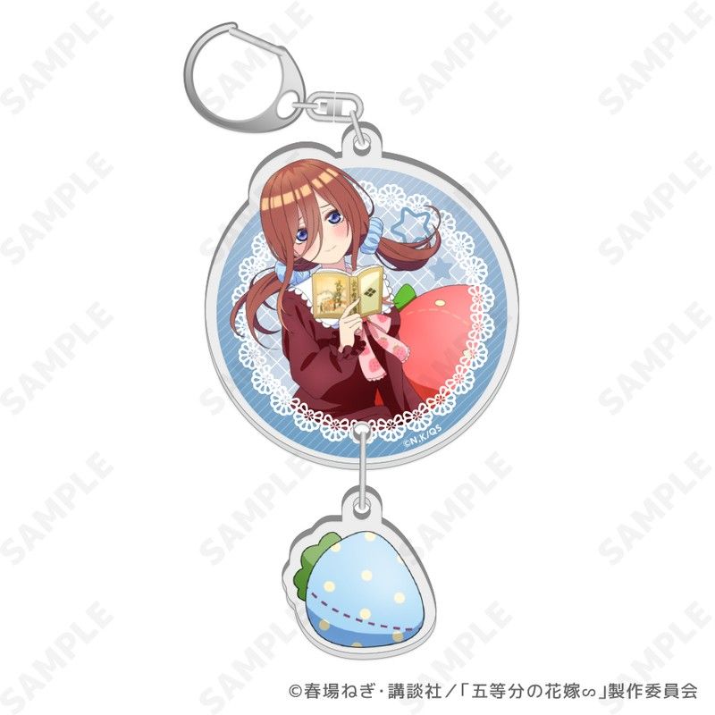 五等分の花嫁∽ いちごルームウェア 2連アクリルキーホルダー 3 三玖