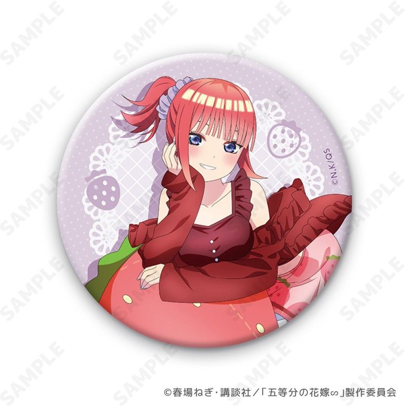 五等分の花嫁∽ いちごルームウェア トレーディング缶バッジ