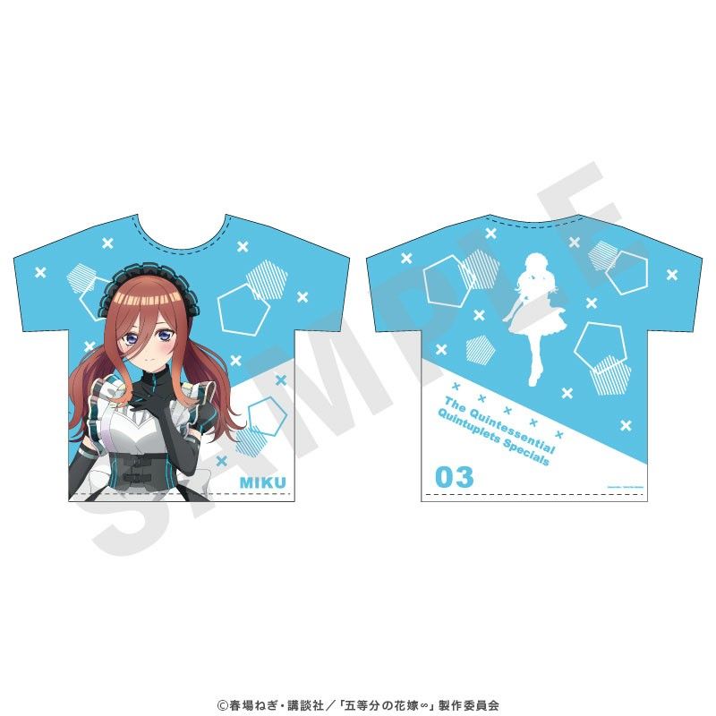 五等分の花嫁∽ フルグラフィックTシャツ 中野三玖